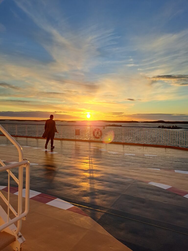 Foto av solnedgång.